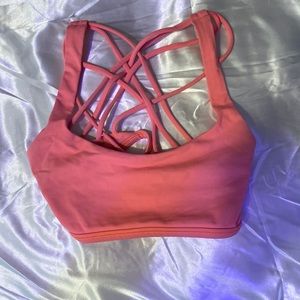red/orange lululemon bra size 0
